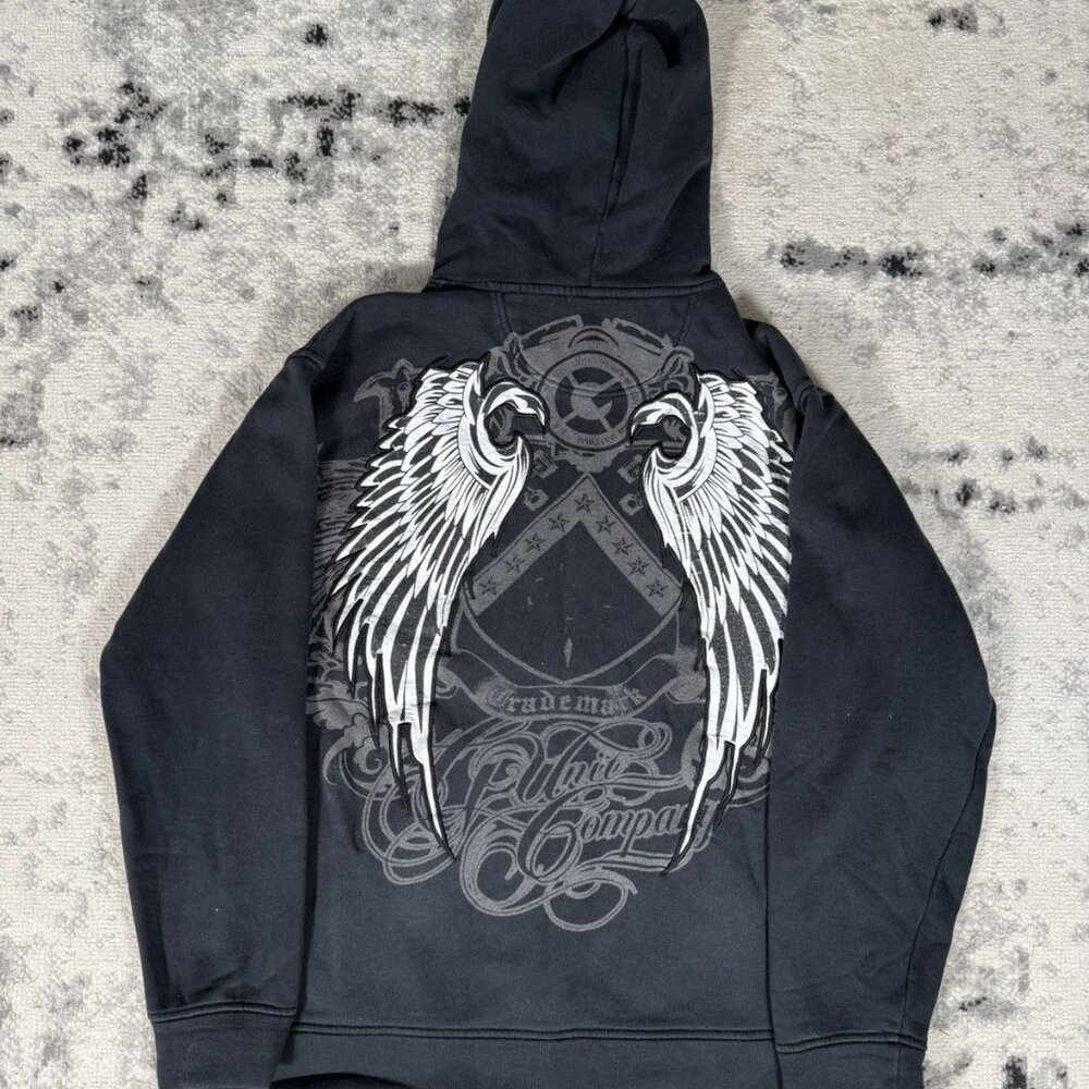 Y2K Grunge Unit Clothing Company Zip-Up Hoodie - Picture 4 of 6